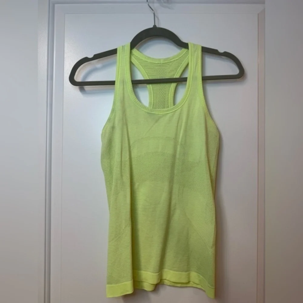 Lululemon Faded Zap Wild Lime Yellow Swiftly Tech Racerback Tank Seamless Top - Picture 1 of 3